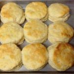 A tray of biscuits sitting on top of a table.