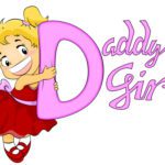 A girl holding up the letter d for daddy 's girl.