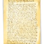 A page of an old letter written in french.