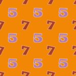 A pattern of numbers on an orange background.