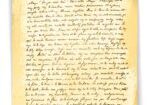A page of an old letter written in french.