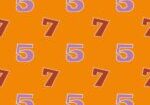 A pattern of numbers on an orange background.