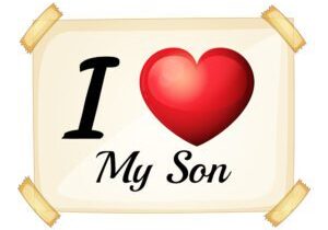 A picture of the i love my son sign.