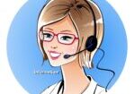 A woman with glasses and headphones on.